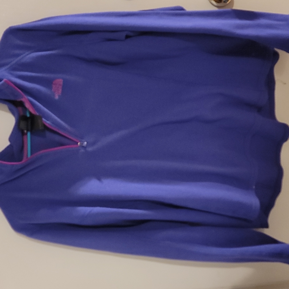 North face purple 1/4 zip